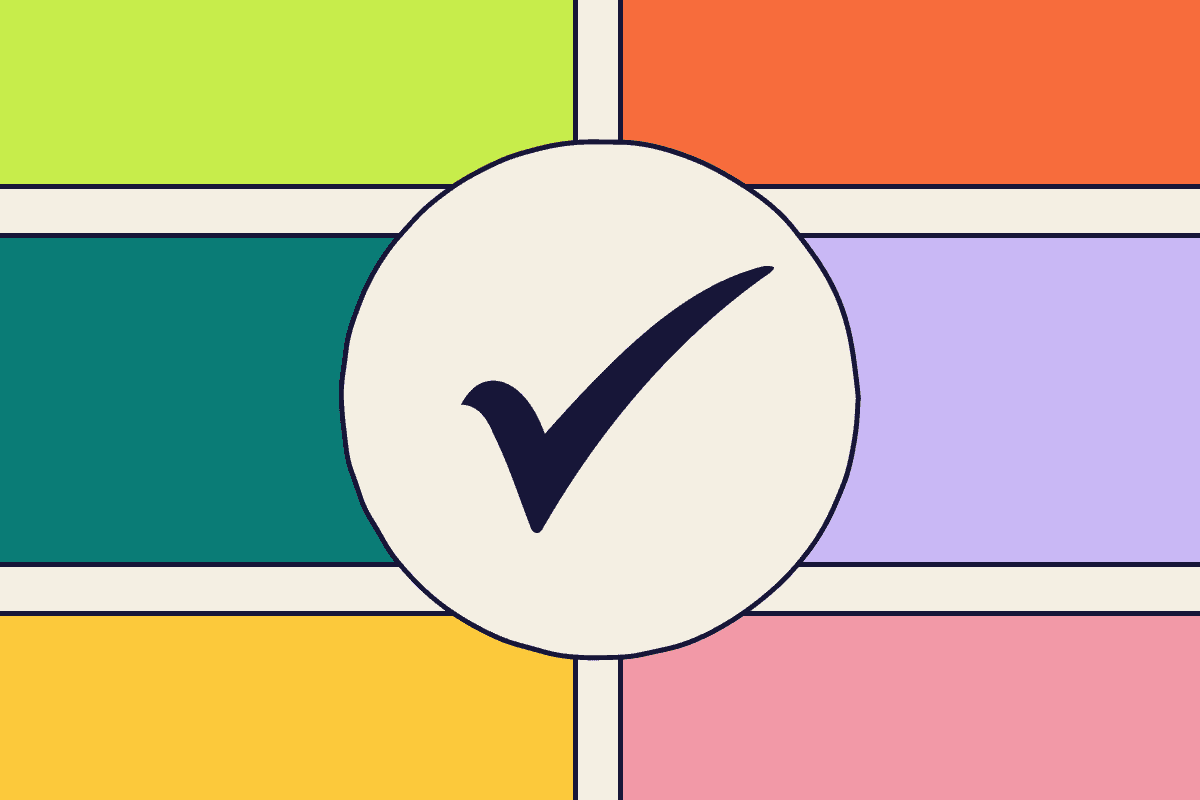 Cohort Sort's colorful ranking cards around a big checkmark.